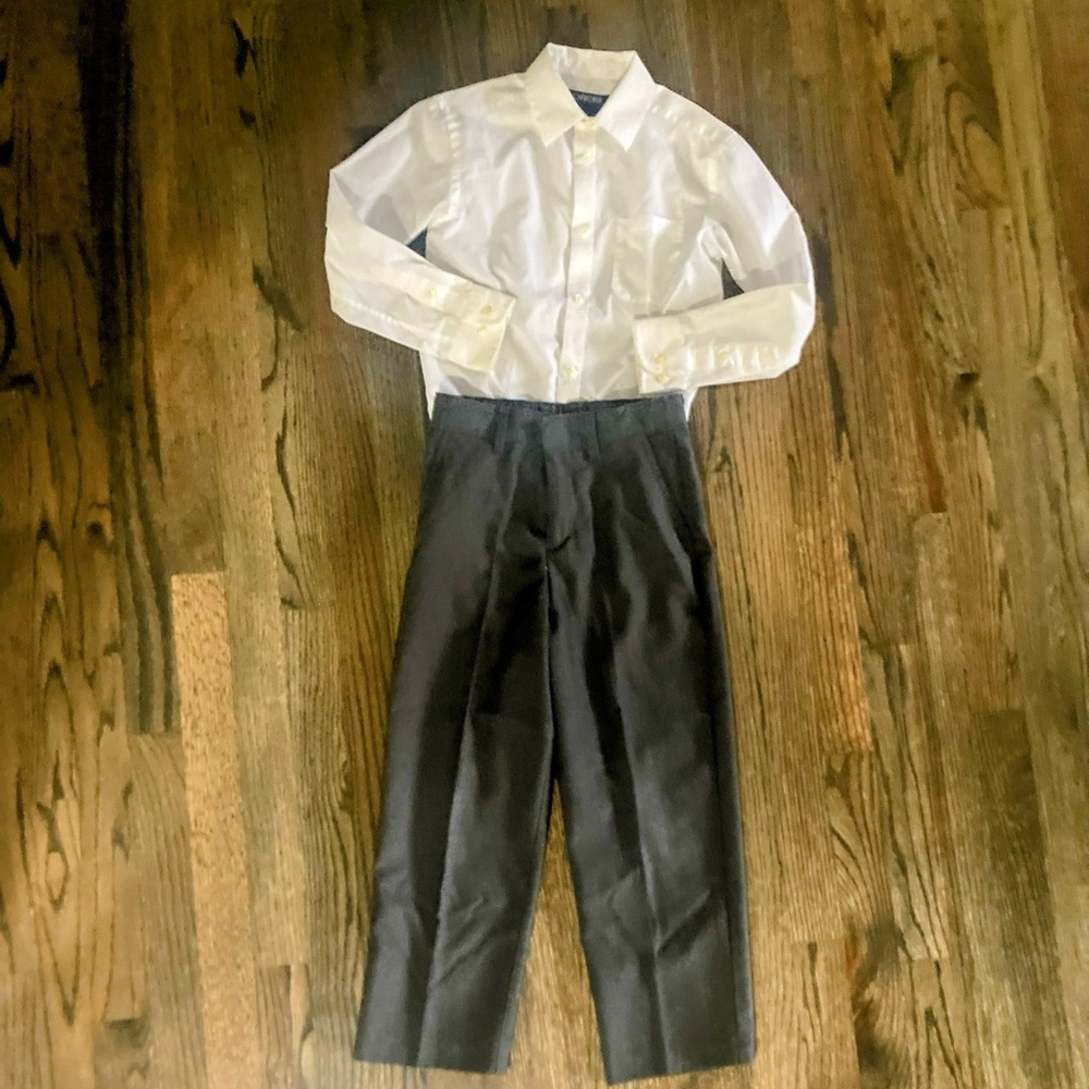 Boy’s Cherokee long sleeve button down shirt and Chaps dress pants
